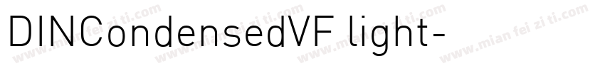 DINCondensedVF light字体转换